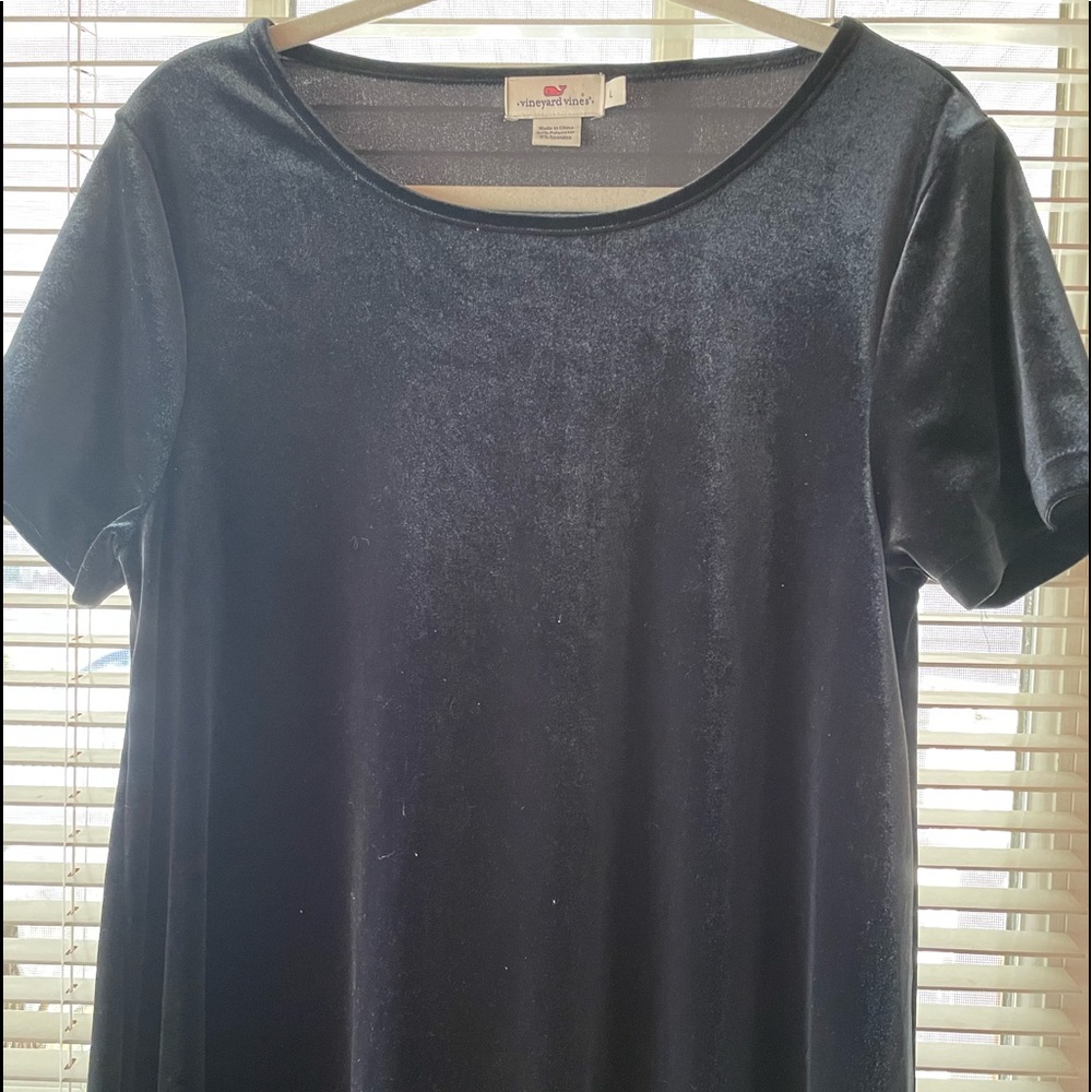 Vineyard Vines Black velvet dress